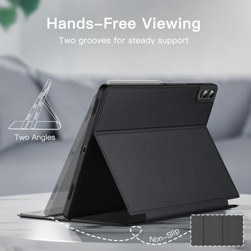 Image of JETech Cover Case for Samsung Galaxy Tab S11 Ultra with S Pen Holder, Slim Folio Stand Protective Tablet Cover, Multi-Angle Viewing, Auto Sleep /Wake (Black)
