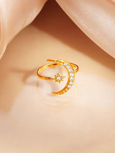 Image of 18K Gold Plated Statement Ring for Women | Stylish Classy Rings | Waterproof and Anti Tarnish Jewellery | Rakhi Gift for Sister | Gifts for Women | 1 Year Warranty*