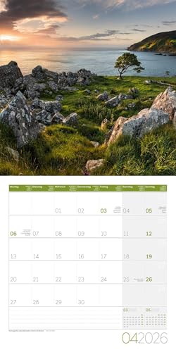 Magie des Lichts Broschürenkalender 2026 - 30x30 - Art12 | Geschmackvoller Landschaftskalender im schlanken Hochformat (aufgeklappt 30x60 cm) | Notiz