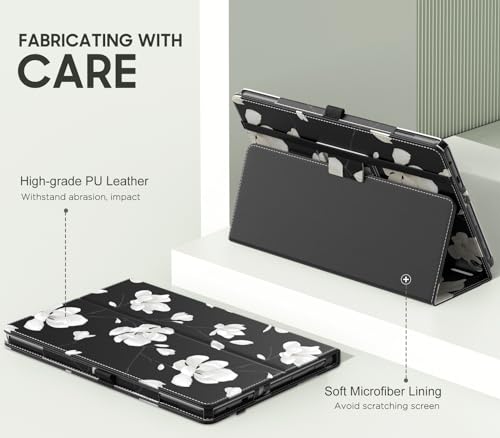 Image of MoKo Case Fits Amazon Kindle Fire HD 10 Tablet (13th Gen), Magnolia | Slim Folding Stand Cover for 10.1 inch Fire HD 10 /10 Plus Tablet 2023 /2021, Auto Wake /Sleep, Hand Strap, Dual Angle, Pen Loop