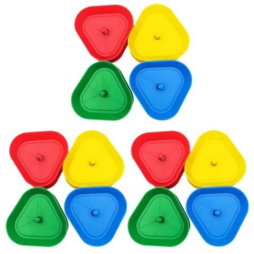 ifundom Triangle Poker Holder 12 Pack Plastic Poker Card Holders Clip Hands-Free Card Rack for Adults and Boys and Girls