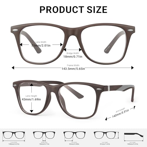 Image of JM Blue Light Blocking Glasses Women Men Computer Small Face Frame Bluelight Blocker Teens Photochromic Lenses Coffee