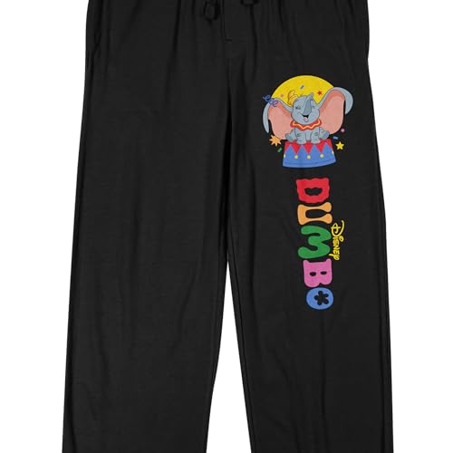Dumbo Logo on Black Adult Sleep Pant2