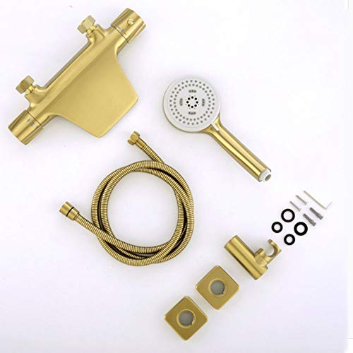 Robinet de baignoire thermostatique cascade laiton pour douche familiale - 7