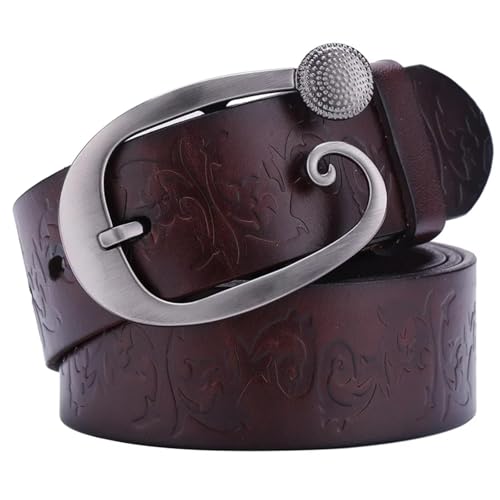 Women's Decorative Belt Wide Belts For Women Leather Strap Flower