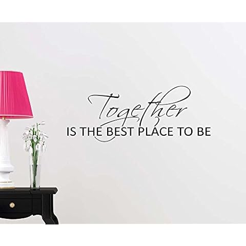 Simple Expressions Arts Wall Vinyl Decal Together is The Best Place to be Love Cute Inspirational Family Love Vinyl Quote Saying Wall Art Lettering Sign Room Decor Cover