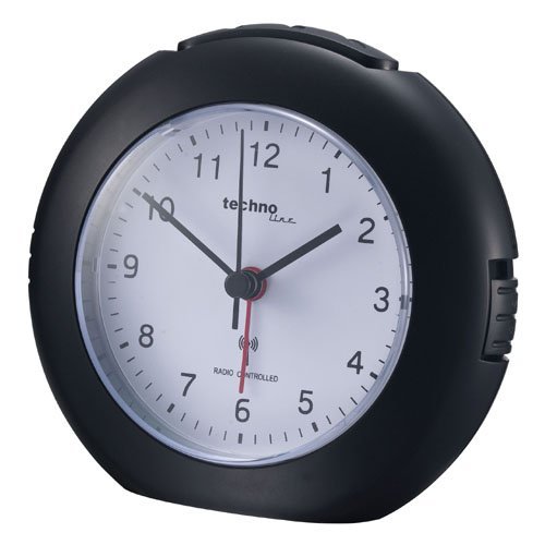 Technoline WT 757 Réveil Radio-piloté (Noir avec Batteries)
