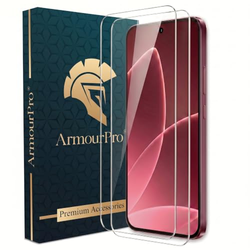 Image of ArmourPro 3D Borderless Tempered Glass for Oppo Oppo F33 Pro and Oppo F33, Set of 2 HD Clear Screen Protectors with 3D Curved Edges, 9H Hardness, Oleophobic Coating, Case Friendly