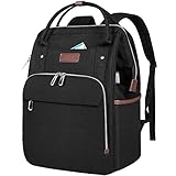 VANKEAN Laptop Rucksack für Damen Herren 15,6-16,2 Zoll mit Laptopfach, Computer Arbeitsrucksack, Wasserdichter Rucksack, Tagesrucksack mit USB-Anschluss und RFID,Business-Reiserucksack Schwarz…