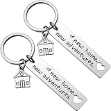 2 Pack New Home New Adventures Keychain First Home Gift Housewarming Gift Realtor Closing Gifts New