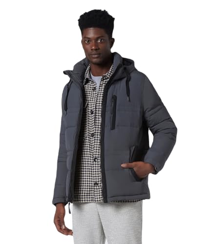 Andrew Marc Men's Huxley Mid Length Water Resistant Crinkle Down Jacket4