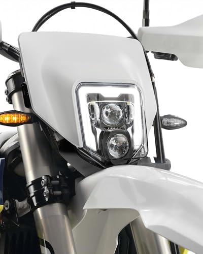 Image of Dirt Bike LED Headlight 78W 3200LM w /Bezel DRL High Low Beam Compatible with Enduro Motorcycle Pit Bike 2017-2024 FE250 350 350S 450 501 501S 701 701SM TE150 150i 250 250i 300 300i TX125 FC250 350 450