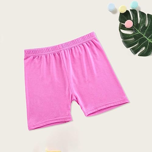 Generic 4 Pack Toddler Girls Dance Shorts Girls Bike Short Breathable Summer Soild Ribbed Shorts Baby Cartwheel Short4