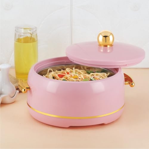 Image of Modware Atlantis Casserole 2000ml Elegant Design Premium Hot Pot, Retains Temperature for Hours, Insulated Inner Steel Casserole for Roti, Hot Box for Home, Chapati Box, Serving Bowl with Lid (Pink)