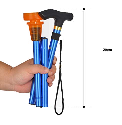 Składane kije trekkingowe, regulowane aluminiowe kule do chodzenia dla niepełnosprawnych osób starszych, podróże na świeżym powietrzu, 83-93 cm powerfully