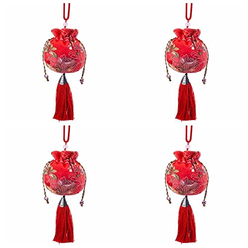Bolsa aromática pequeña bordada con 4 piezas 7x9 cm miniatura 1