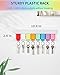Uniclife Key Tag Rack Slot Style Plastic Wall Mounted Key Holder Organizer with Transparent Tough Key Tag Identifiers Markers in 8 Assorted Colors, 2 Pack