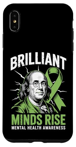 Patriotic USA Mental Health Awareness Benjamin Franklin Carcasa para iPhone XS Max