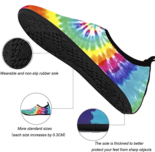 Zooshum Bee Floral Water Shoes For Men Women, Quick Dry Swim Barefoot Beach Non-Slip Aqua Pool Socks Water Skin Shoes #TOP4