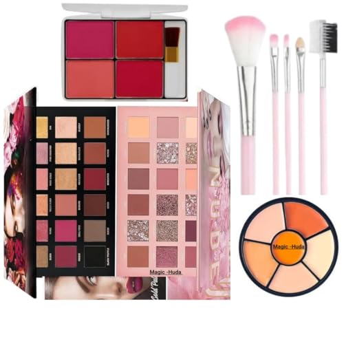 Magic Huda Professional Makeup Combo Kit For Women & Girls All Products In 1, Box For girls and women Waterproof Bridal Makeup kit (Set of 5).