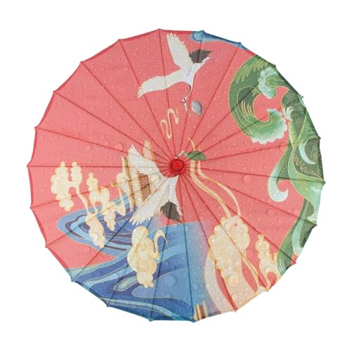 Sombrillas chinas para mujer en seda decorativa clásica elegante
