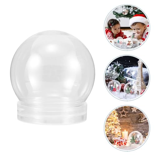Bolas de nieve de plástico transparente rellenables para decoración casera DIY 8