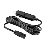 FITE ON Car 12V DC Plug Adapter Compatible with Frigidaire EFMIS183-SS EFMIS188-SS EFMIS189-SS 10L 15-Can Retro Mini Cooler Fridge Brushed Stainless Steel Rugged Refrigerator Power Supply Charger