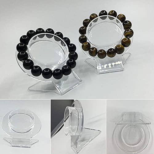 Mollensiuer 2 Pcs Clear Acrylic Bracelet Displays Stands Bracelet Display Stand Holder Clear Bracelet Stand Transparent Shelf Shelves Acrylic Jewelry Holder Showcase Shelf Clear Jewelry Organizer Rack thumb #4