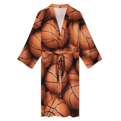 Juego de tres tapetes para piso de terciopelo coral con estampado naranja Basketball Orange Print miniatura 3