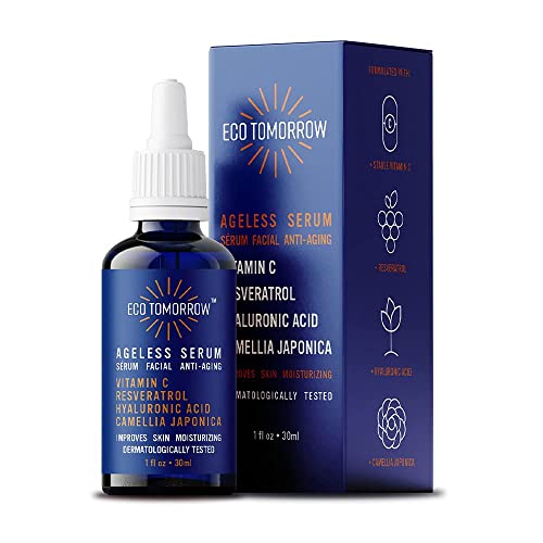 EcoTomorrow â”‚Vitamin C Serum for Face with Hyaluronic Acid â”‚ Facial Anti-Aging Serum â”‚ Hydrating & Brightening Serum for Dark Spots, Fine Lines and Wrinkles â”‚ VEGAN, NATURAL, ORGANIC, and PURE â”‚1 fl oz