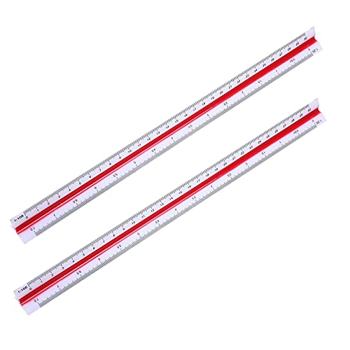 LAMELLIS 2X 1:20 1:25 1:50 1:75 1:100 1:100 1:125 プラスチック 三角スケール 定規