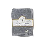 Burt's Bees Baby - Velour Stroller Blanket, 100% Organic Cotton (Heather Grey)