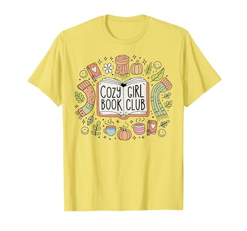 Cozy Girl Book Club T-Shirt for Women Girls Tees...