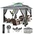 COBIZI 13x13 Pop Up Gazebo On Clearance Easy Up Outdoor Gazebo Waterproof Upgrade Portable Gazebo with Mosquito Nettings, Double Vented Roof and Carry Bag for Patio Garden(Dark Gray)