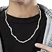 Fivexing Irregular Necklace for Women Irregular Y2k Chain Fashionable Hip-Hop Simple Versatile Style Men's Jewelry Silver