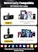 Wireless Microphone for iPhone, iPad, Android, Mini Microphones with LED Indicator & Noise Reduction, Magnetic Clip on Lavalier Microphone for Interview Video Recording Podcast YouTube Tiktok Vlogging