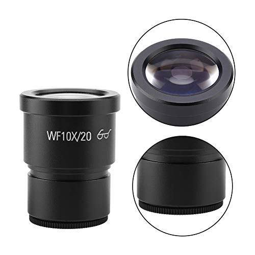 Image of ZJchao 10X Stereo Microscope Eyepiece, 2 pcs WF10X /20, Black, Optical Glass + Metal, Triocular Binocular Stereo Microscope, 30mm Mounting Size