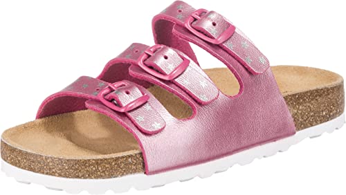 Lico Unisex Kinder Bioline Star Pantoletten, Pink Silber, 30 EU