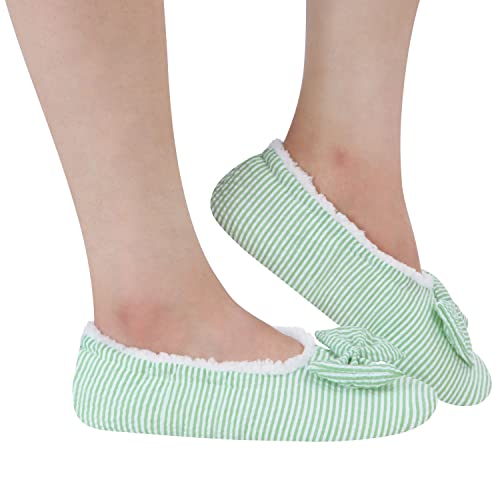 Image of Snoozies Ballerina Women Cute Slipper Socks Non Skid Sole and Soft Sherpa Lining