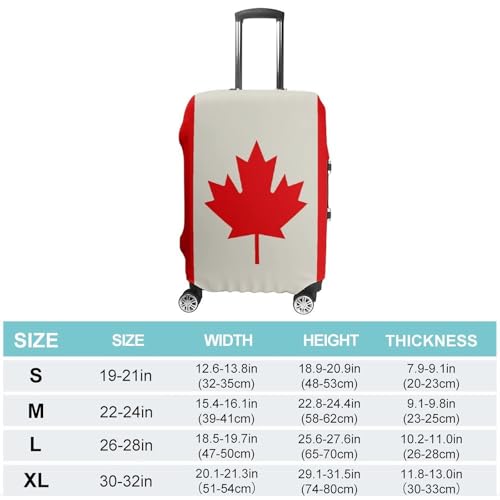 Carry on Luggage Cover Retro Canada Flag Pattern Suitcase Covers for Luggages Tsa Approved Travel Luggage Sleeve Protector Elastic Suitcase Protector Anti-Scratch Washable Fits 19-30 Inch Case -XL2