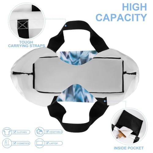 Women's Multi-Functional Shopping Bag，Hydrangea Flowers in Vase Printing Messenger Bag Shoulder Bag for Travel, Work, Shopping & Parties with Inner Pocket, Grocery Bag Lightweight & Water-Resistant4