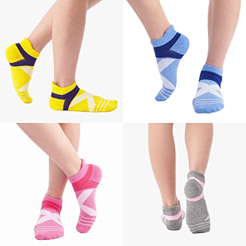 Image of Athletic Ankle Socks for Men & Women, Cushioned Compression Arch Support Socks For Running, Golf & Sports (4 Pairs)