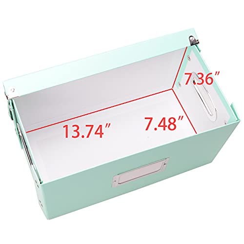 Image of Snap-N-Store Vinyl 45 Record Box, for 45 RPM Vinyl Storage, 8.25 x 7.5 x 14.5 Inches, Mint, SNS02417