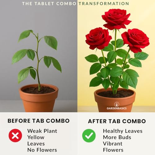 Image of Plant Growth Booster & Flower Booster Tablets Combo | Seaweed + Micronutrient Tablets | Indoor & Outdoor Plants | Bloom Magic & Plantonic | Plant Food for Balcony, Terrace & Home Garden