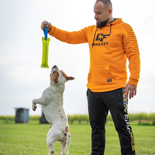 Bull Fit Beisswurst für Hunde, 30 cm mit Handschlaufe - Sehr Robustes Hundespielzeug zum Training, Tauziehen und Zerrspiele mit Hund - Aus hochwertigem Feuerwehrschlauch handgefertigt, Schwimmfähig