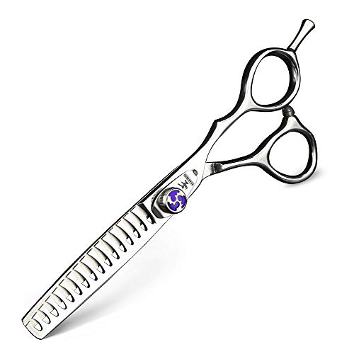 Ciseaux de barbier professionnels de 15,2 cm - Ciseaux à effiler de 10 % à 40 % - Pour homme et femme (taux d'effilage de 30 à 40 %)