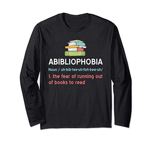 Regalo Divertido Para Lectores De Libros Abibliophobia Manga Larga