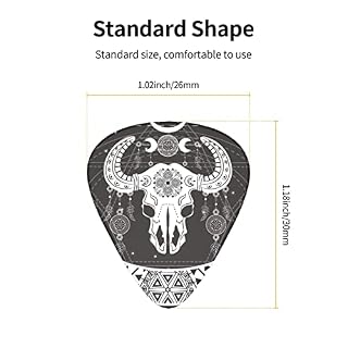 Lot de 12 médiators de guitare en forme de tête de mort – Noir – Pour guitare électrique et basse – Cadeau idéal pour les amateurs de guitare acoustique – Avec boîte - Les Beatles, Paul McCartney, John Lennon, RIngo Starr, George Harrison Lot de 12 médiators de guitare en forme de tête de mort - Noir - Pour guitare électrique et basse - Cadeau idéal pour les amateurs de guitare acoustique - Avec boîte – Image 5