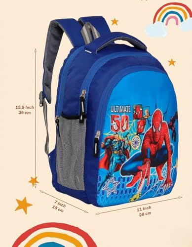 Image of 30L School Bag Plush Backpack, Cartoon Print Backpack, Preschool Bags for Boys & Girls (3-7 Years) for Nursery to 2nd Class Kids - Lightweight, Padded Straps