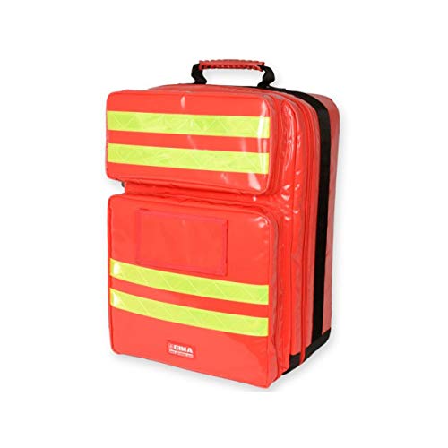 Gima - Silos 2 Rusksack, Backpack, Polyester PVC coated, Red Colour, Large Size, Dimensions 38x24x50 cm, for Rescuers, Trauma Doctors, Paramedics, First Aid and Civil Protection Professionals